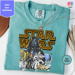 Maglietta Comfort Colors Disney Star Wars, Maglietta Star Wars, Maglietta Star Wars Una Nuova Speranza Scolorita, Magliette Disneyworld, Maglietta Darth Wader Star Wars