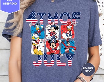 4th Of July Mickey and Friends T-Shirt, Disney America Shirt, Disneyland Independence Day Shirt, Disney 4th of July USA Shirt, USA Shirt