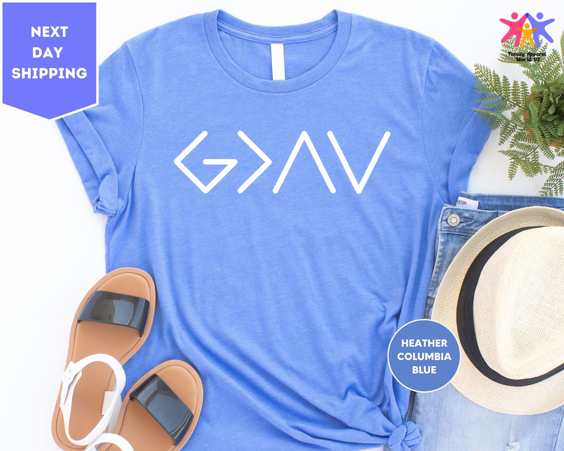 God is Greater Than the Highs and Lows T-shirt, Religious Shirts, Gift
