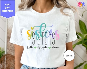 Personalized Sisters T-Shirt, Matching Sister T-shirts, Big Sister Shirt, Lil Sister Tee, Sister Love Shirt, Siblings Sister Shirts
