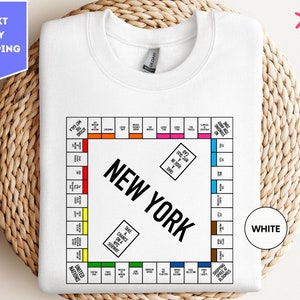New York Monopoly Sweatshirt, New York Sweatshirt, Carrie New York Monopoly Sweatshirt, Trendy Shirt, And Just Like That Crewneck Sweatshirt