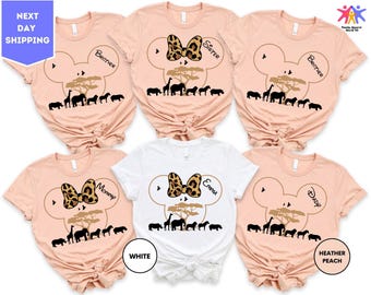 Custom Disney Animal Kingdom Shirts, Disneyworld Shirt, Disneyworld Custom Name Shirt, Safari Family Matching Shirts, Disney Trip Shirts