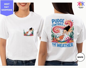 Sided Lilo & Stitch Shirt, Pudge The Fish T-Shirt, Disney Pudge Controls The Weather Shirt, Magic Kingdom Family Vacation 2025 Trip Shirt