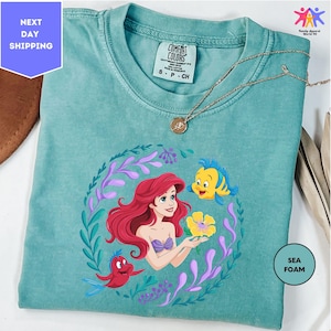 Chemise La Petite Sirène, T-shirt Disney, T-shirt Ariel La Petite Sirène pour femme, Chemise Sirène Ariel, Chemise Ariel Disneyland