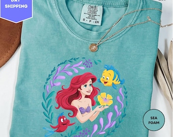 Comfort Colors The Little Mermaid Shirt, Disney T-shirt, Women's Little Mermaid Ariel T-Shirt, Ariel Mermaid Shirt, Disneyland Ariel Shirt