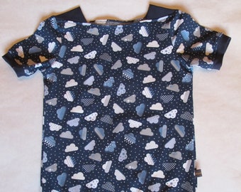 Kinder-Shirt mit U-Boot-Ausschnitt Gr. 116/122