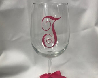 Initial Wine Glass