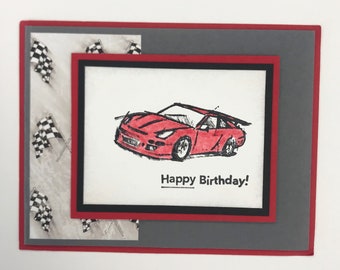 Race Car Birthday Card