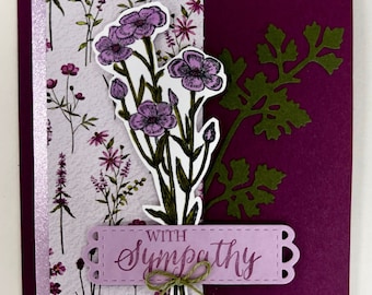 Purple Floral Sympathy Card