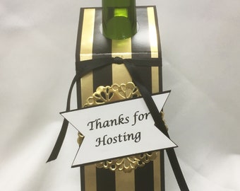 Striped Hostess Gift Wine Topper