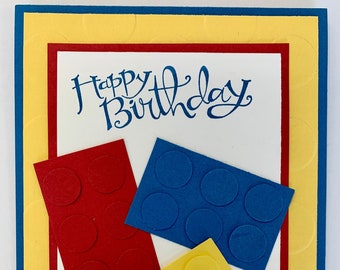 Building Block Birthday Card