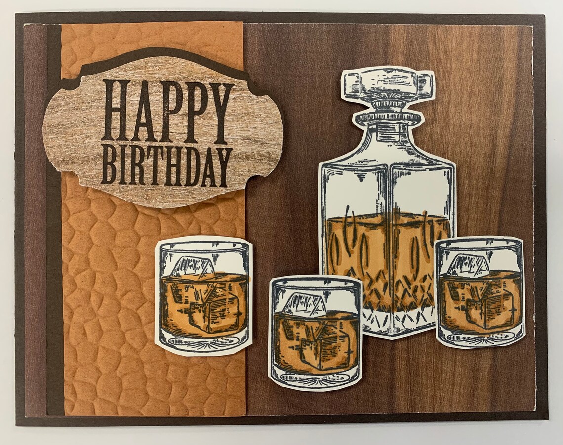 Bourbon Birthday Card Etsy