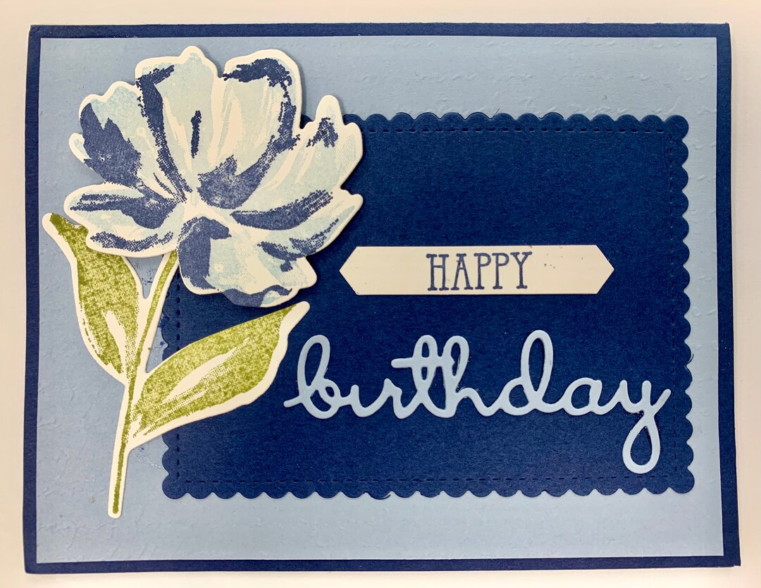 Birthday Flower Card Etsy
