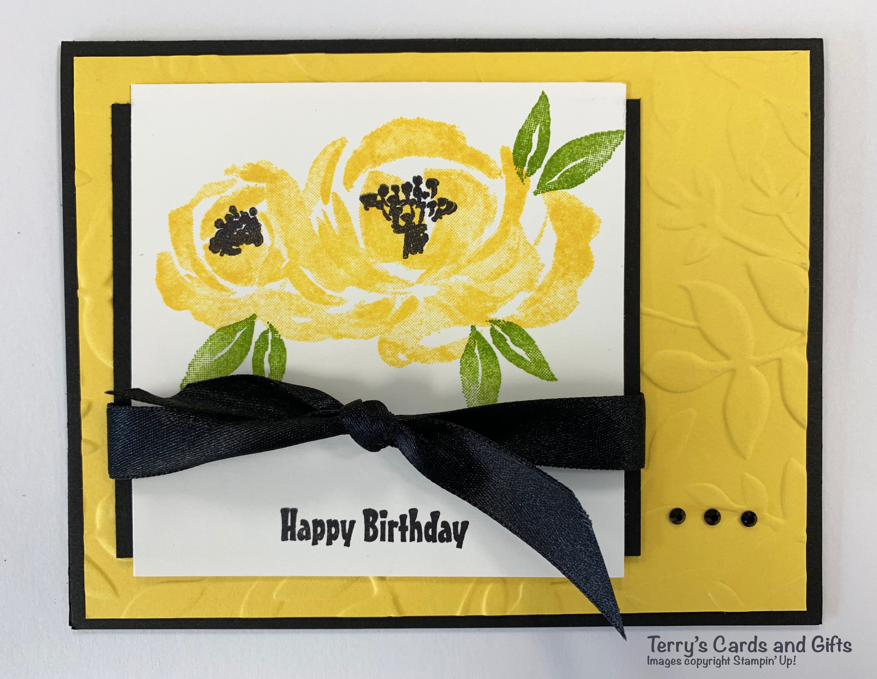 Yellow Flowers Birthday Card Etsy