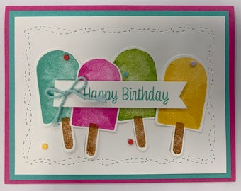 Popsicle Happy Birthday Card