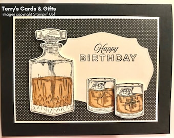 Masculine Bourbon Birthday Card