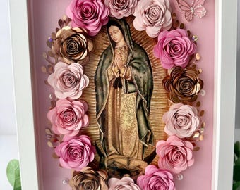 グアダルーペモダフラメンカ　Federico Mazañano ピンク OUR LADY OF GUADALUPE PINK FLAG 3' x 5' - MEXICO - MEXICAN