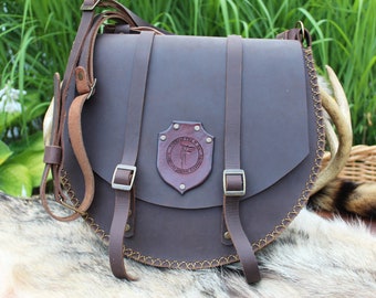 Handmade crossbody leather bag