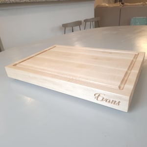Large Handcrafted Custom Maple Edge Grain Cutting Board | Butcher Block | Charcuterie Board | Personalized | Engraved, Gift, Present
