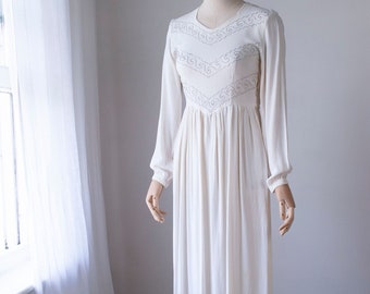 Vintage 1940's Cord Embroidered Bridal Dress