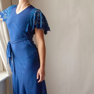 Vintage 1950/'s Cotton Organza Cutwork Floral Halter-neck Dress Bridal Gown