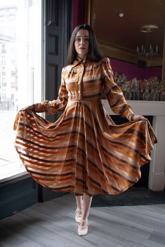Vintage 1960's Jean Varon Cotton Sateen Dress