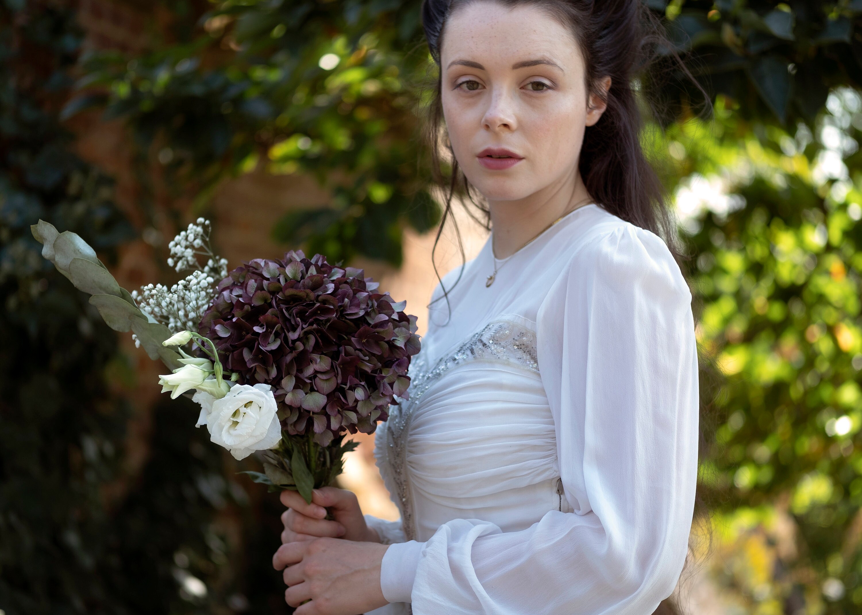 Vintage 1940's Chiffon Beaded Bridal Dress With Bishop - Etsy UK