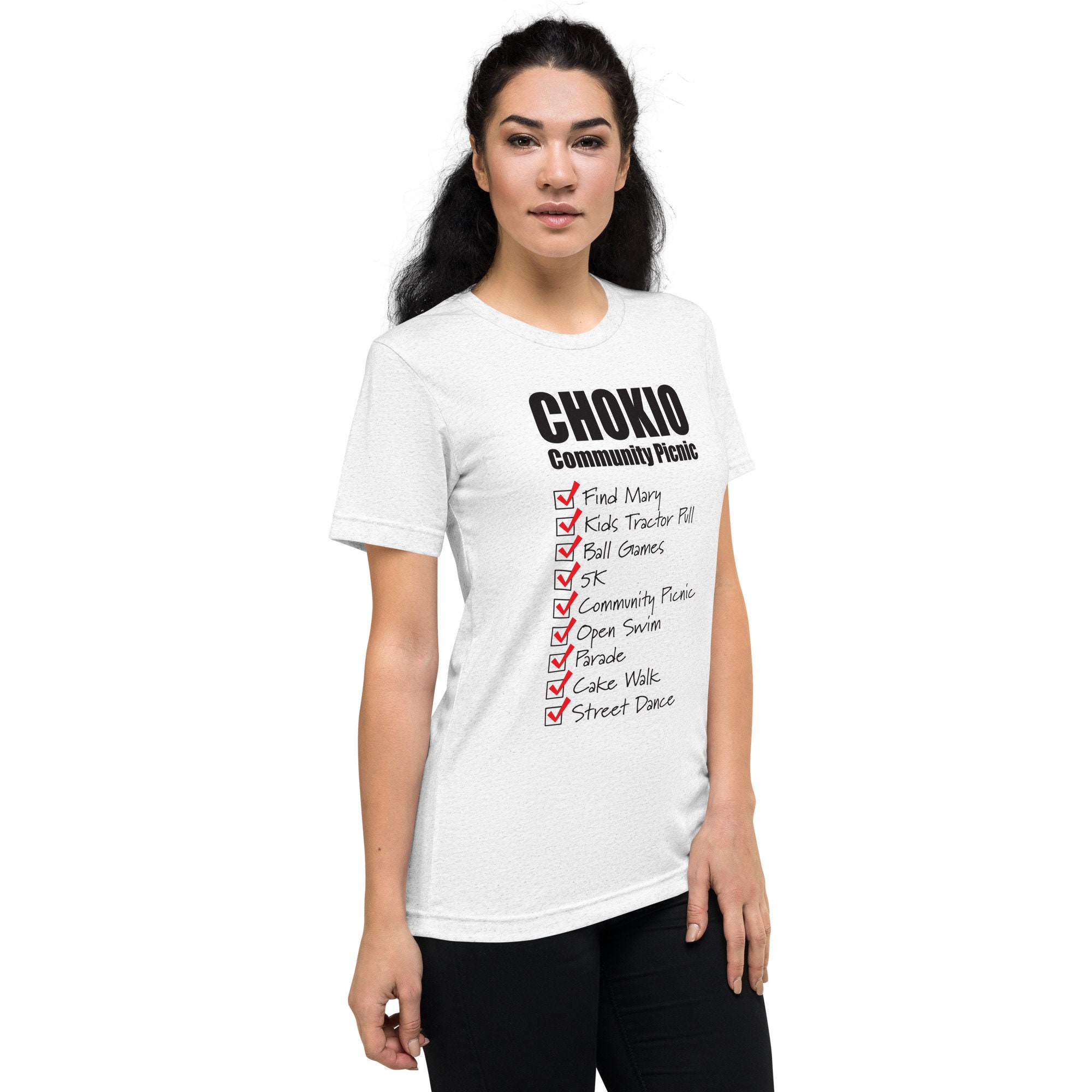 Chokio Community Picnic Check List Short Sleeve Tshirt Etsy