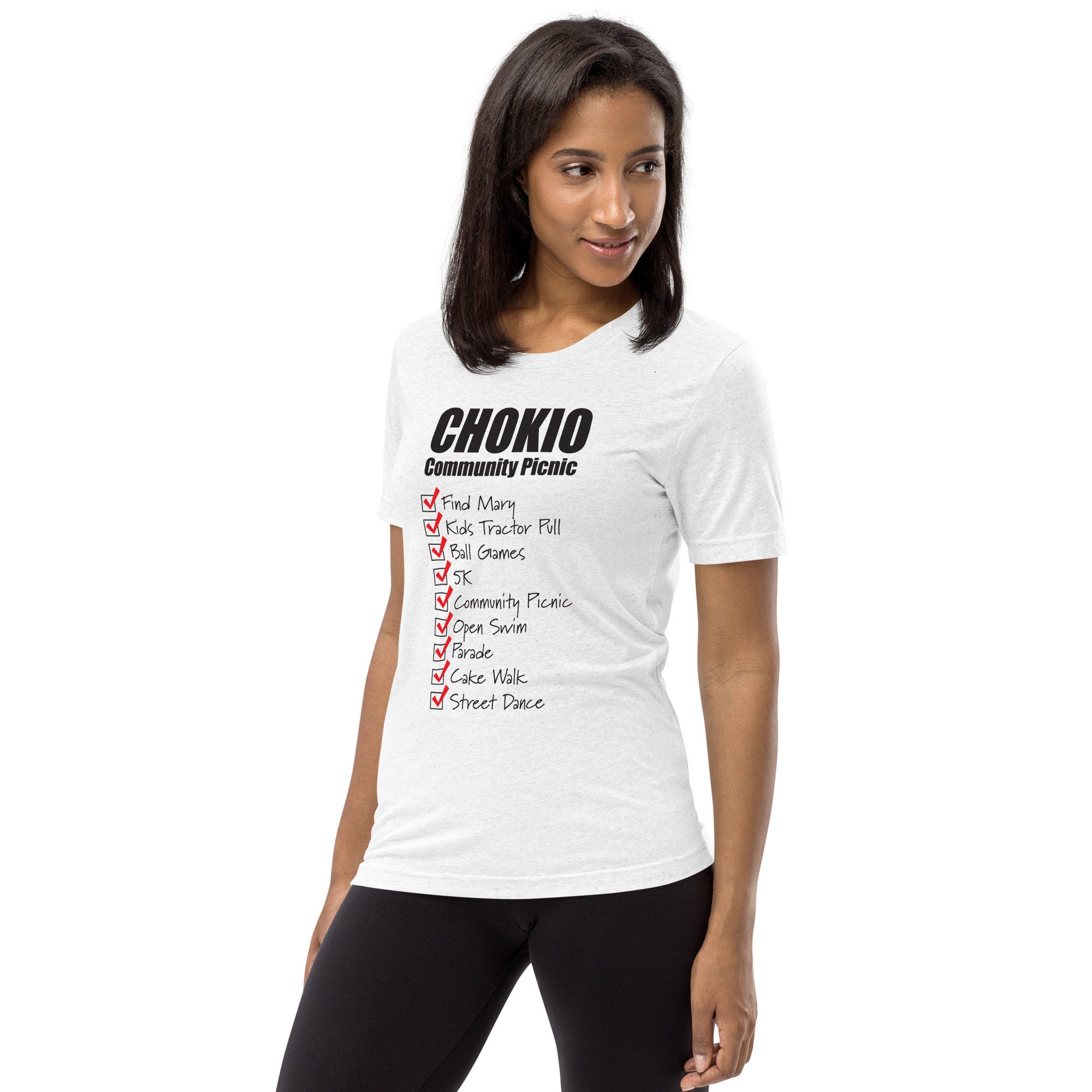Chokio Community Picnic Check List Short Sleeve Tshirt Etsy