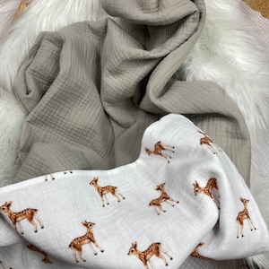 Baby blanket muslin deer fawn 90x70