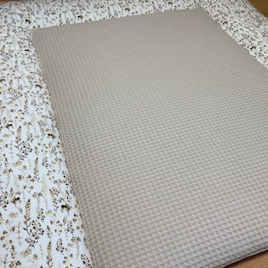 Changing mat 75x75 cotton autumn waffle pique light beige
