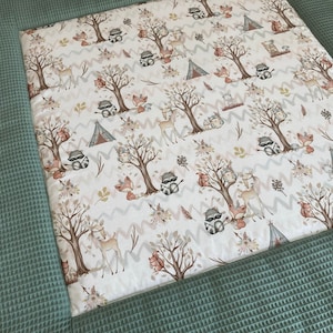 Crawling blanket baby blanket forest friends 100x100
