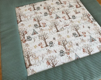 Crawling blanket baby blanket forest friends 100x100