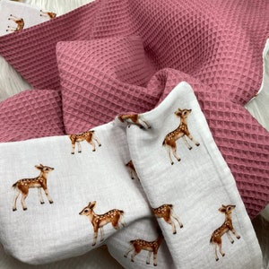 Baby Blanket Muslin Waffle Pique Cotton Fawn 80x60