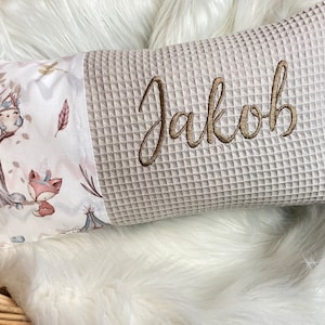 Name pillow children&#39;s pillow personalized/pillow with name/forest friends boho