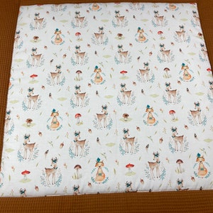Crawling blanket baby blanket forest friends 100x100