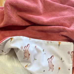 Baby blanket/ cuddly fleece /cotton /80x70