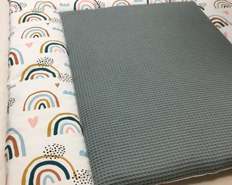 Trocador 75x75 arco-íris waffle lpique
