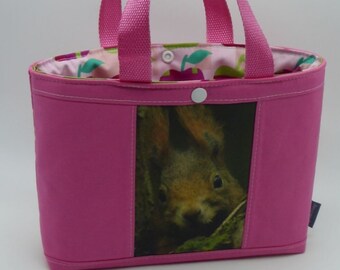 Kindertasche 'Pink Lady' mit Eichifred dem Eichhörnchen, Original Photo, Ostergeschenk für Mädchen