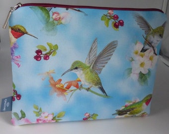 Smartphone-Tasche, große Kosmetiktasche, Kolibri, Honigvogel, Schwirrvogel, Unikat