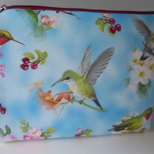 Smartphone-Tasche, große Kosmetiktasche, Kolibri, Honigvogel, Schwirrvogel, Unikat