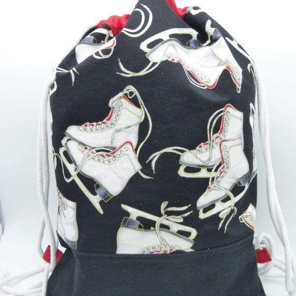 Rucksack 'Schlittschuhe', Eislaufen, Schlittschuhfahren,  Unikat von hessmade