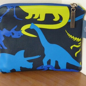 Geldbeutel Dino, Dinosaurier, Kunstleder, Geschenk Einschulung, Schultüte, Geburtstag, Kindergarten, Unikat hessmade