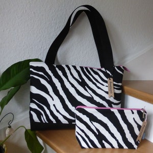 Shopper Zebra, Organizer/Kosmetiktasche Zebra, Unikate
