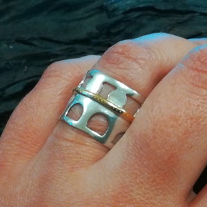 Modern silver ring, band silver ring, Greek jewelry, wide silver ring, adjustable ring, open silver ring, anniversary ring, birthday ring