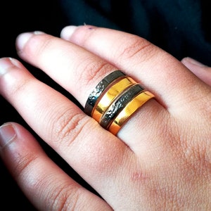Silber und Goldring