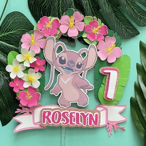 Tropical Angel Stitch Cake Topper