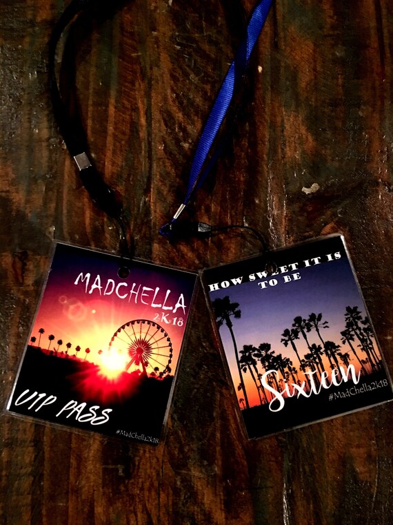 Coachella Themed VIP passes Etsy