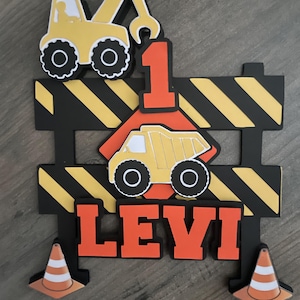Construction Themed Cake Topper