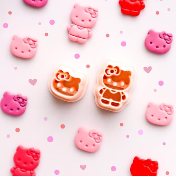Kitty character polymer clay cutter